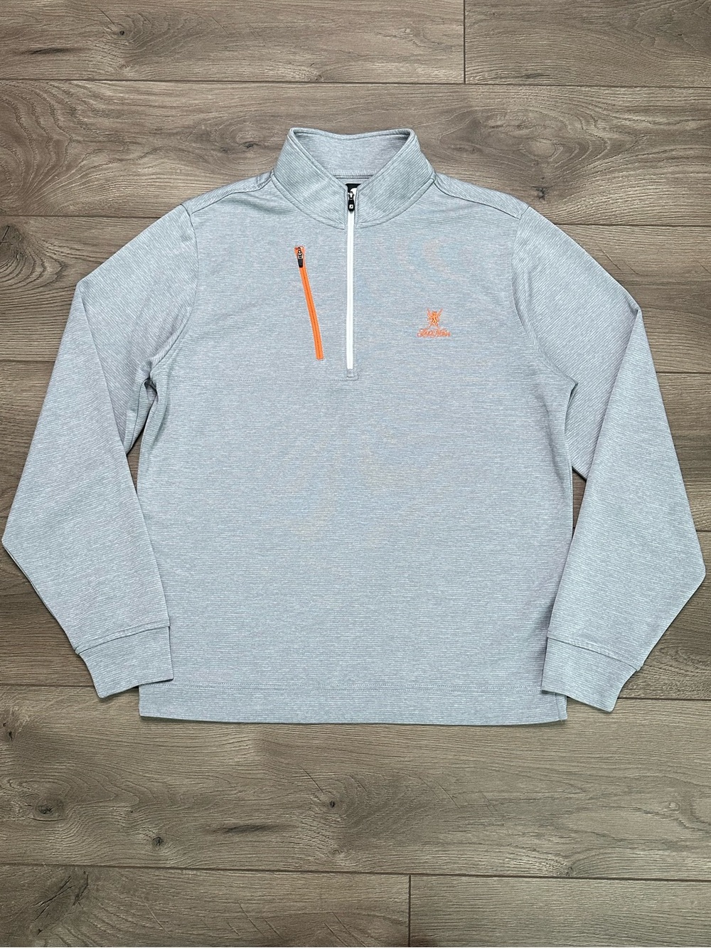 FootJoy 1/2 Zip Long Sleeve Pullove Lake Nona Logo Gray Orange Size Medium